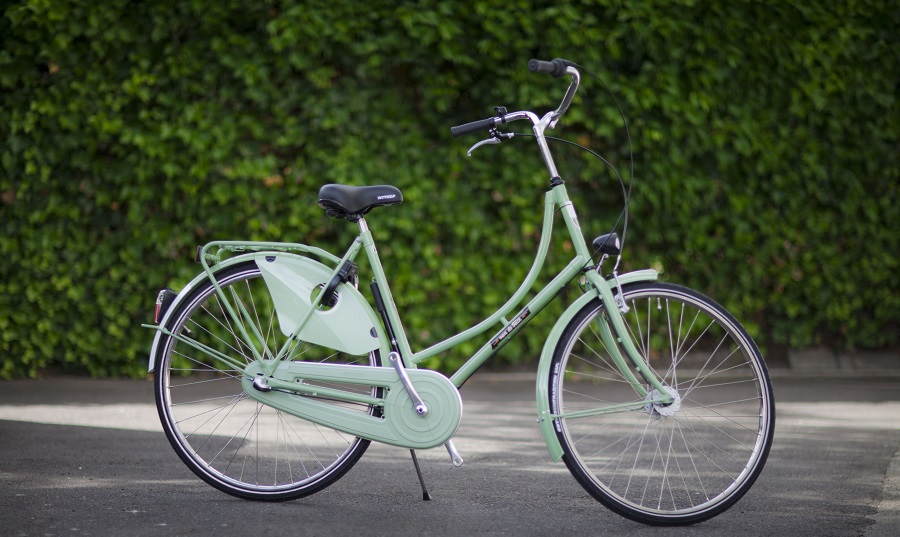 Frugtgrøntsager vandrerhjemmet Genoplive Van de falk lysegrøn 3g.Klassisk dame cykel. Produceret i Tyskland