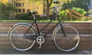 Nunu's letvægtscykel dame kongeblå med brooks sadl